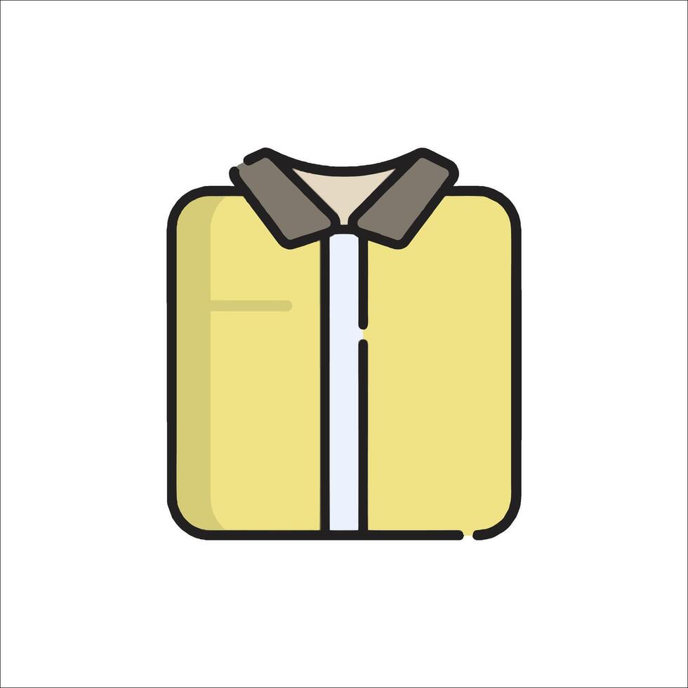A yellow shirt with a collar on it vector