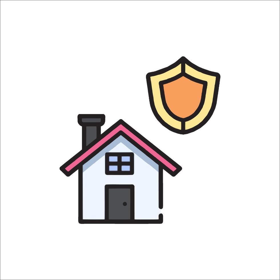 Home security icon illustration vector