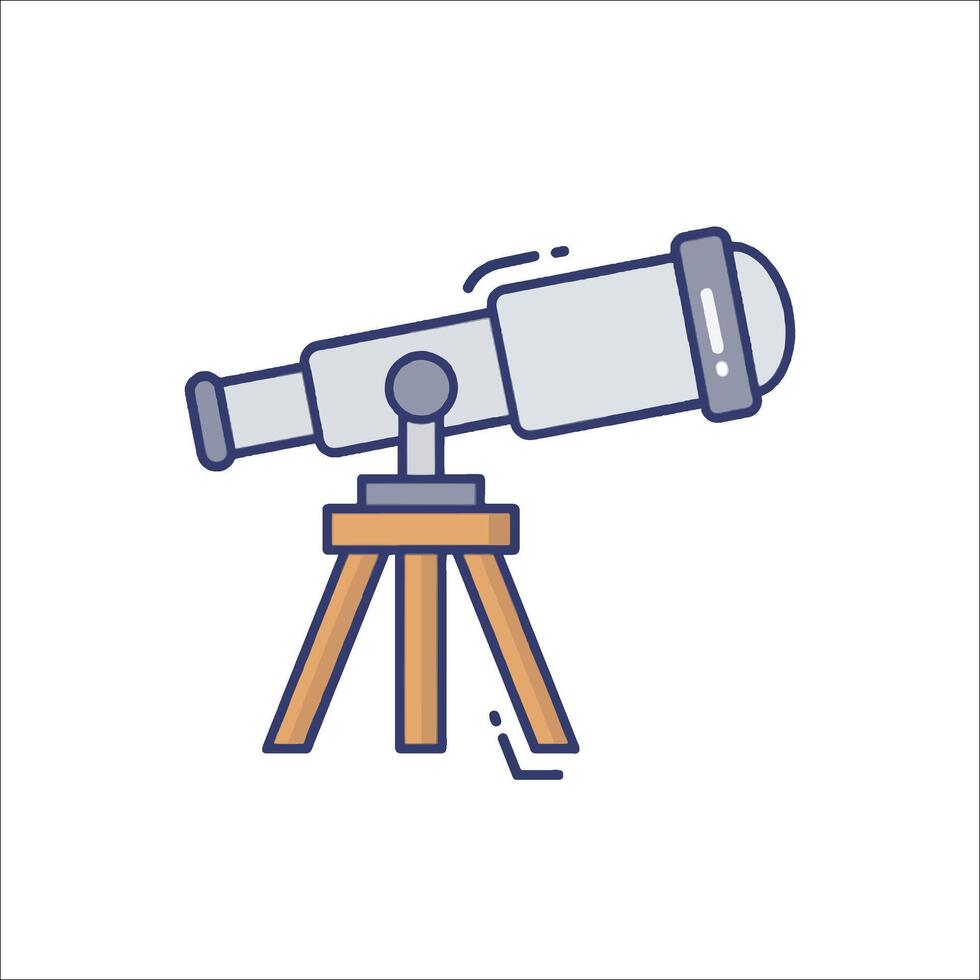A telescope icon on a tripod vector