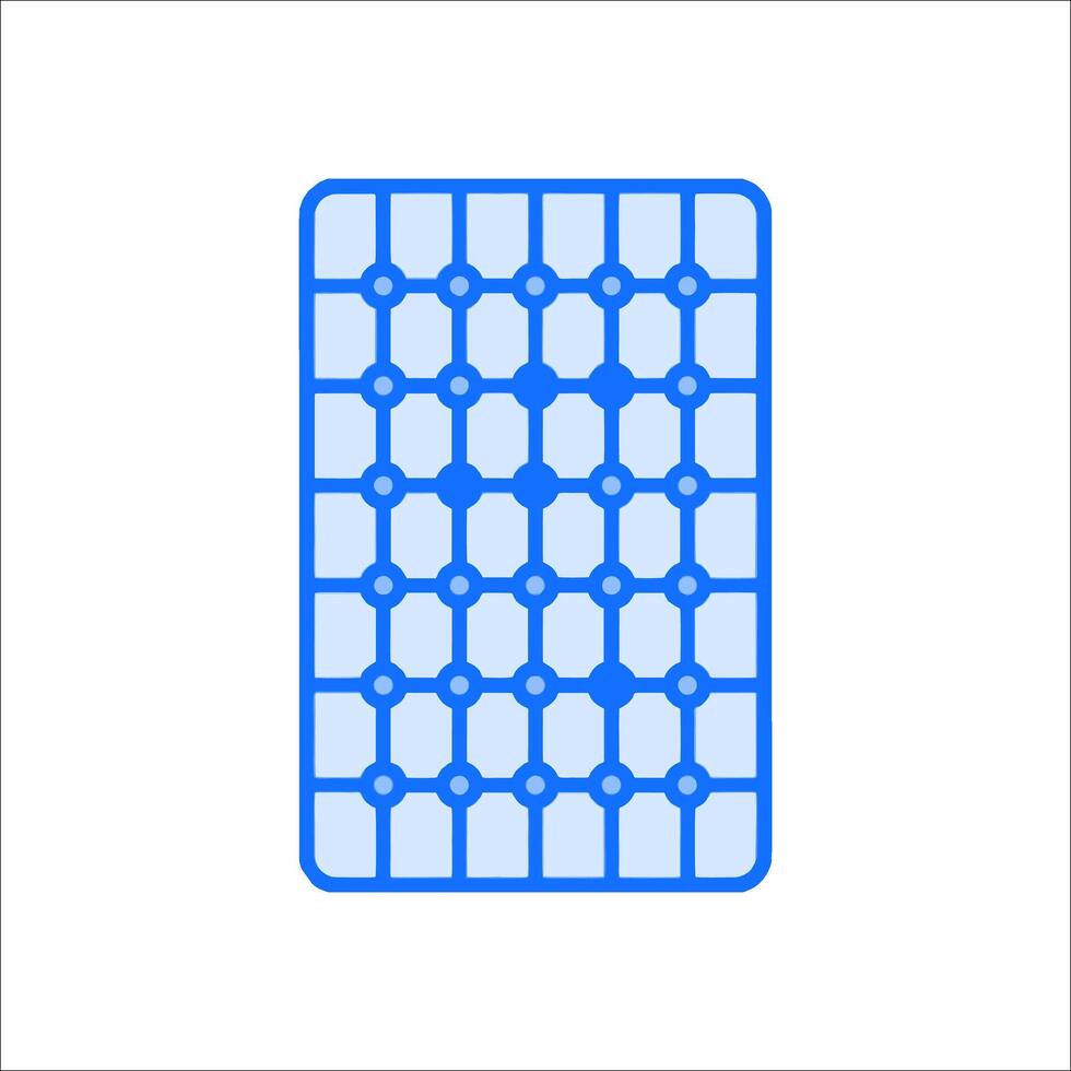 A blue square with a pattern on it vector