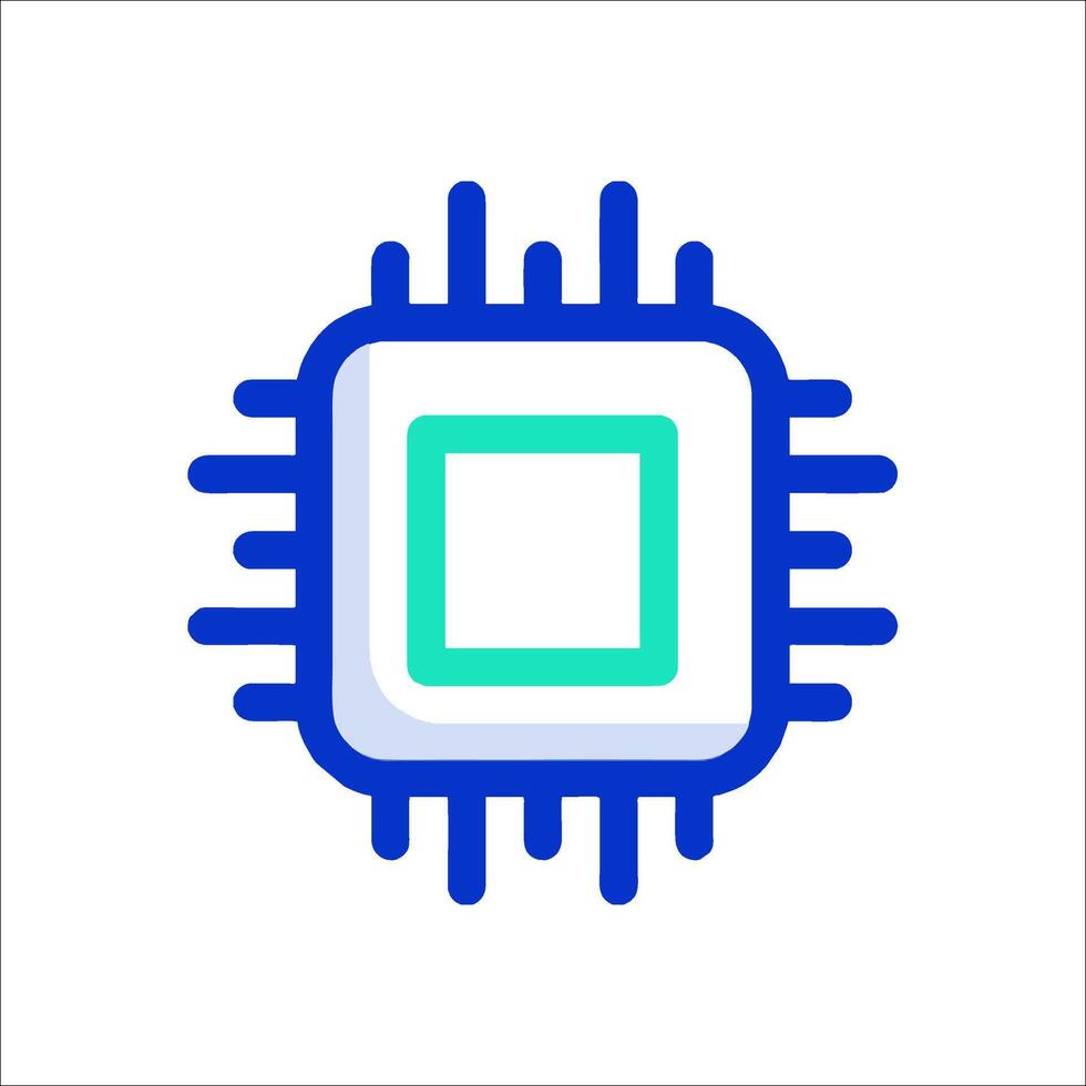 A computer processor icon on a white background vector