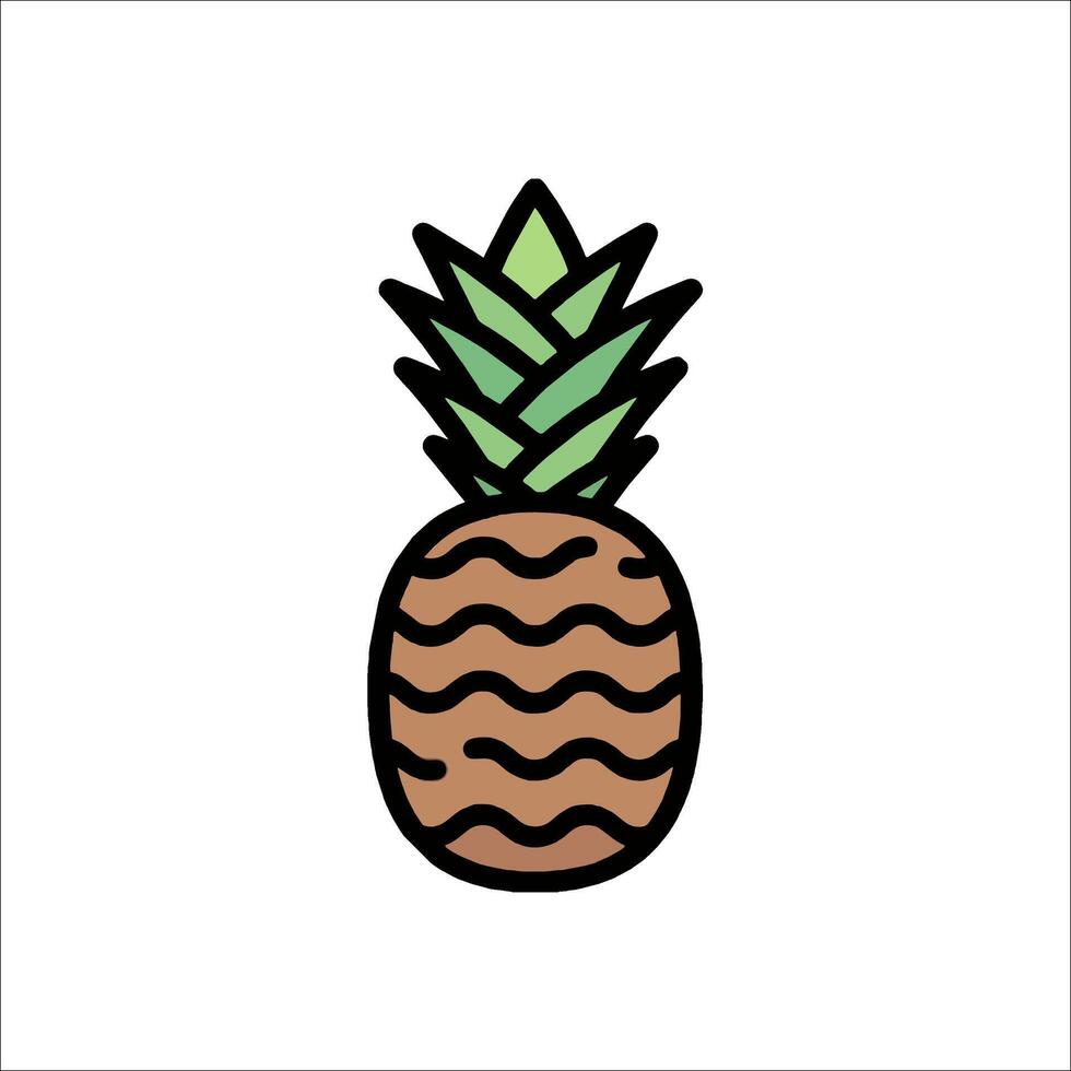 A pineapple icon on a white background vector