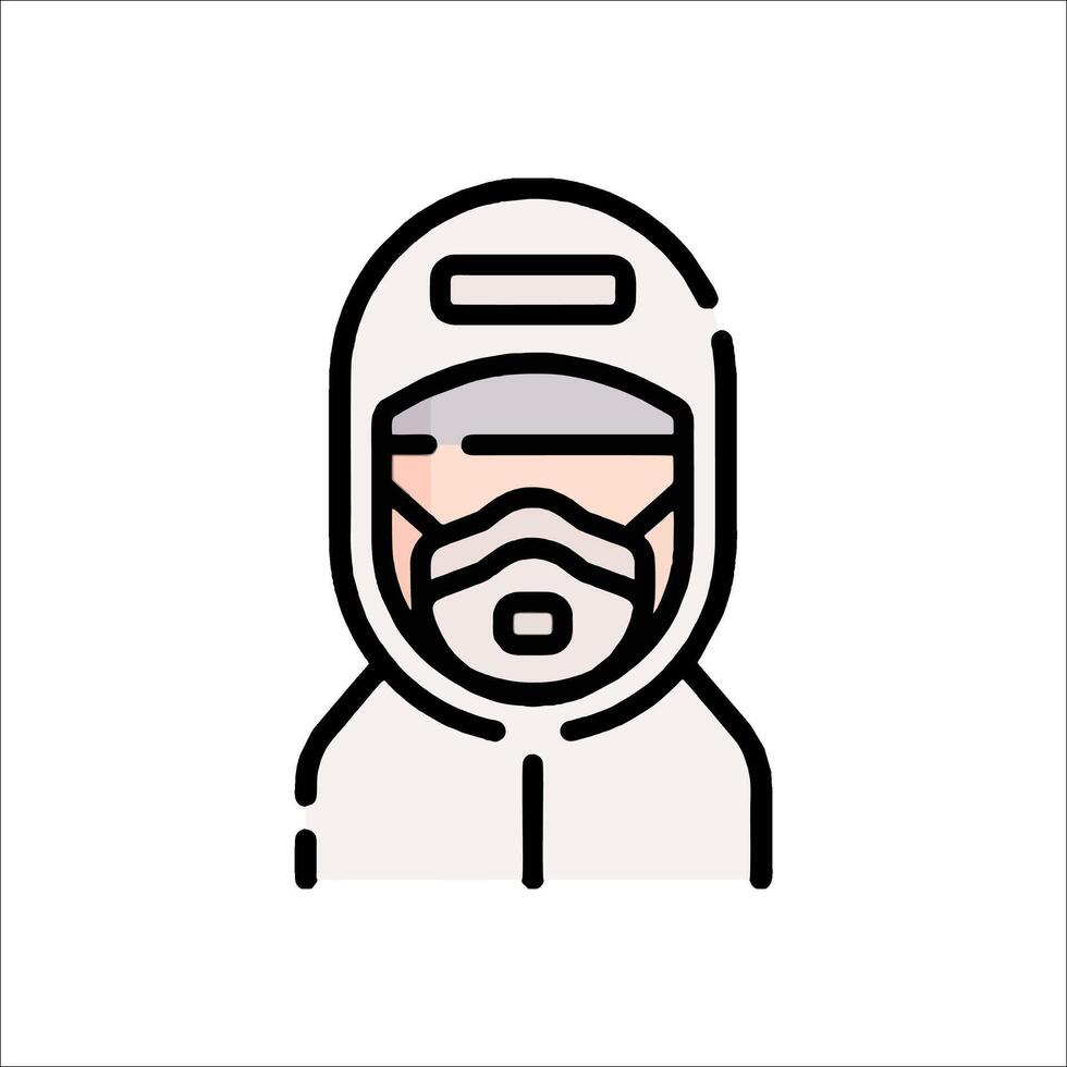 A man in a gas mask and hoodie vector