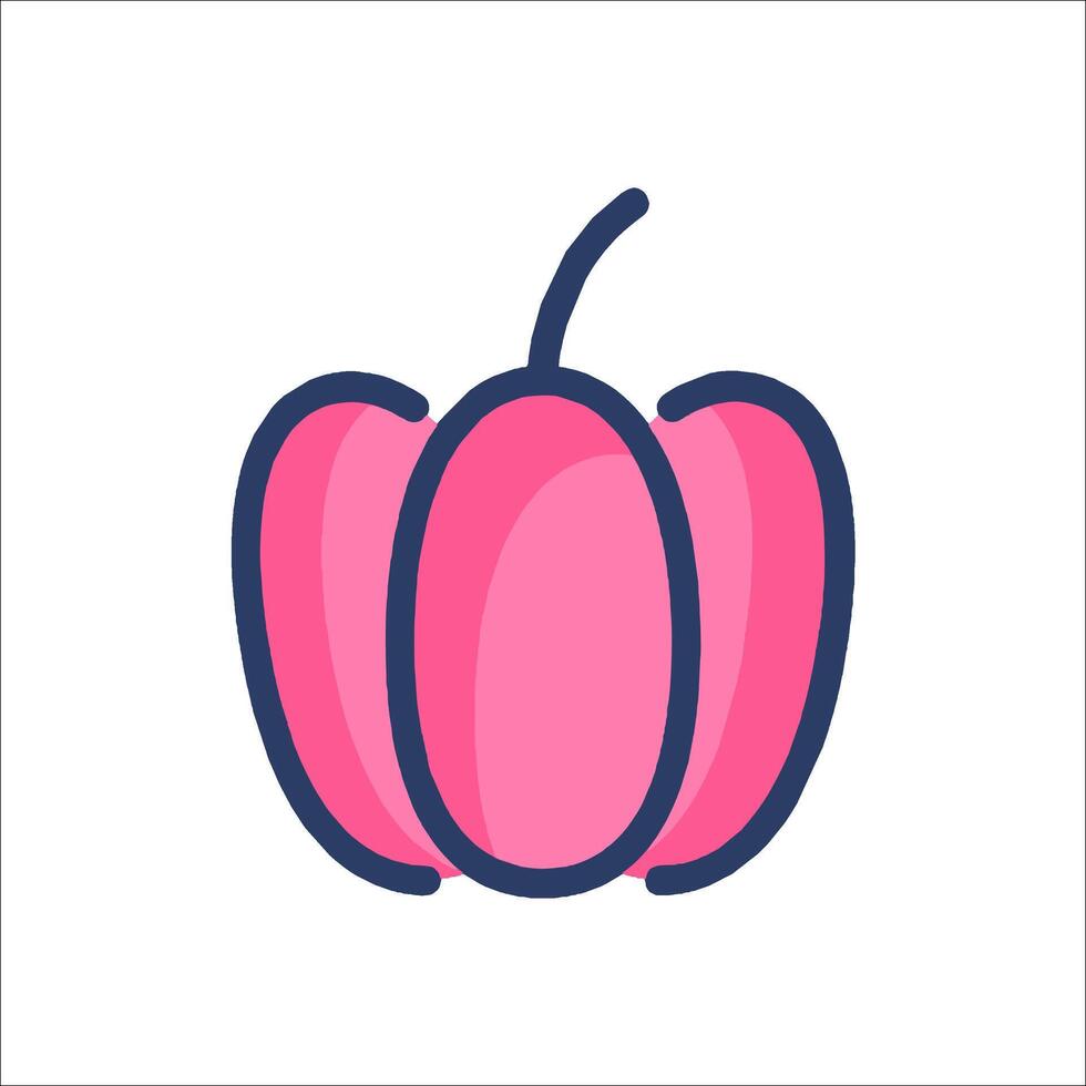 Pink pepper icon illustration vector