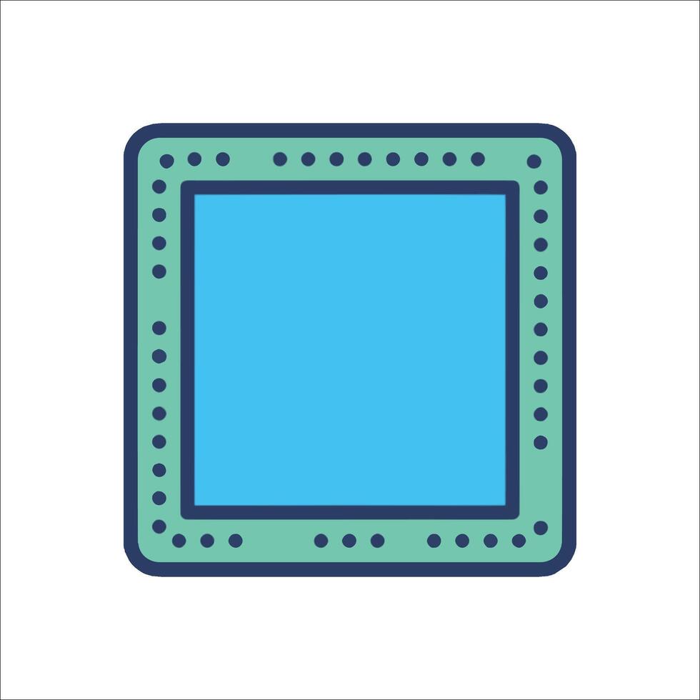 A square frame with a blue background vector