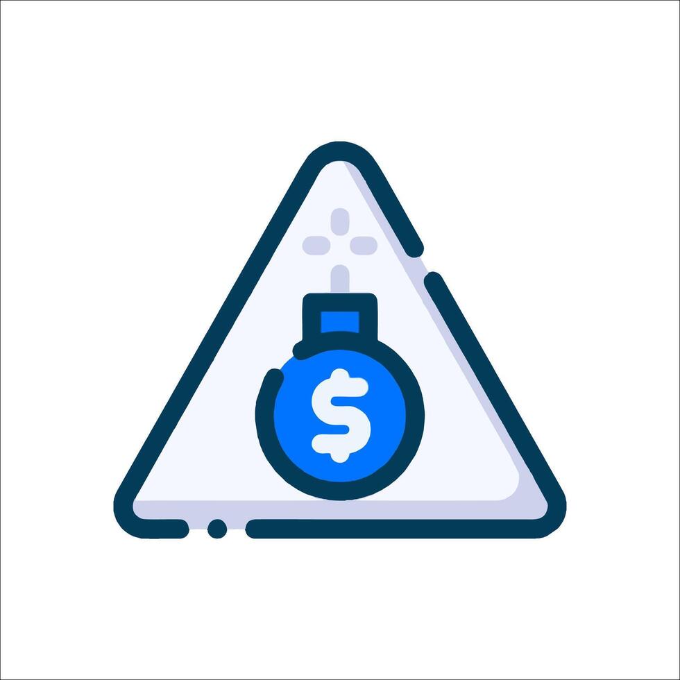 A dollar sign in a triangle with a dollar sign vector