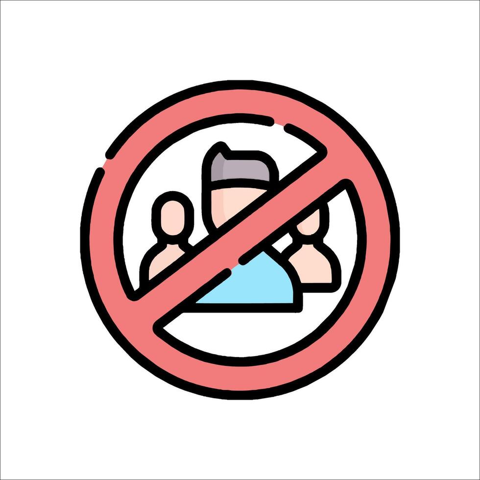 No people sign illustration vector