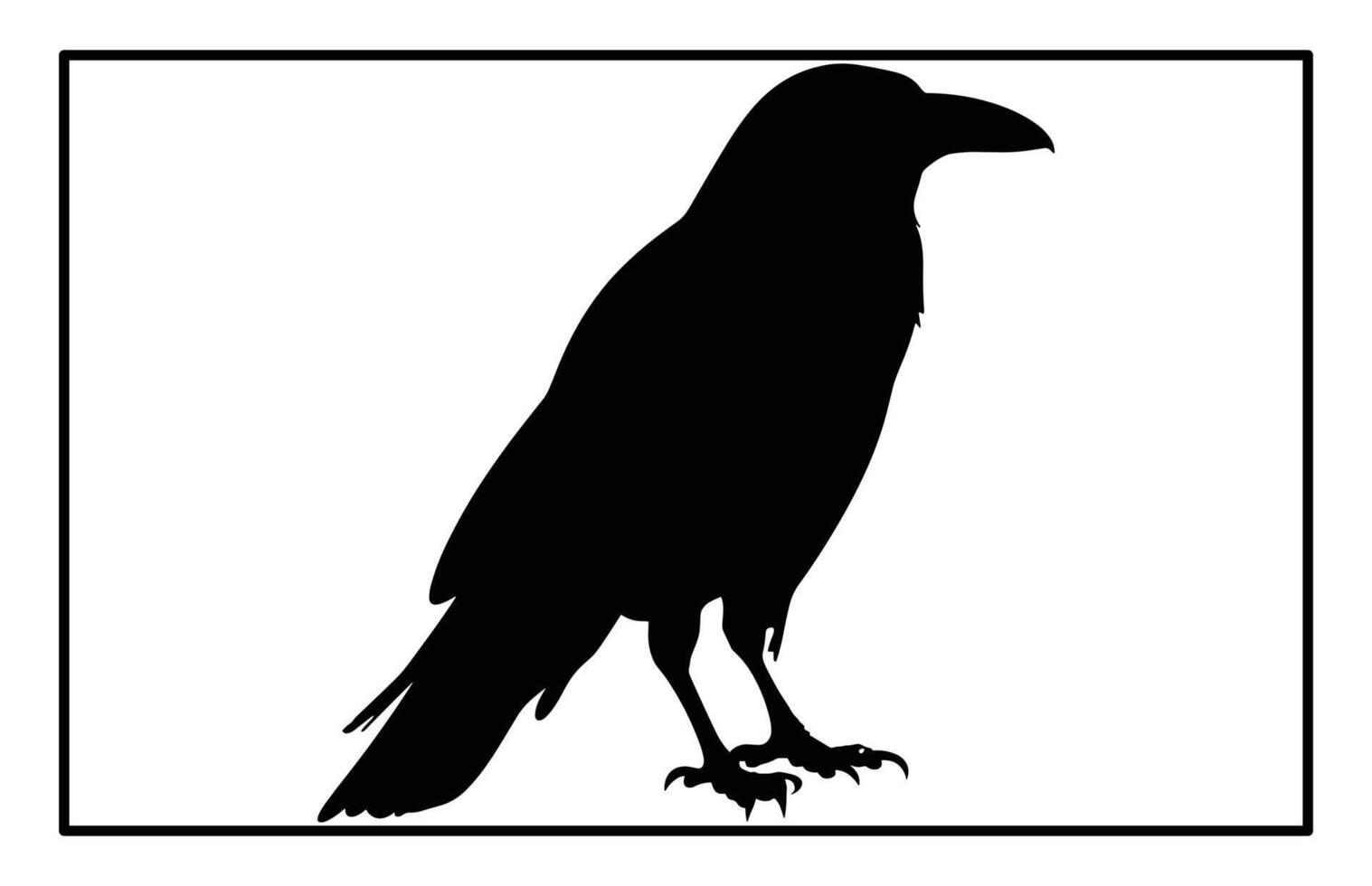Flying Raven Bird Silhouette Versatile for Logos and Designs vector