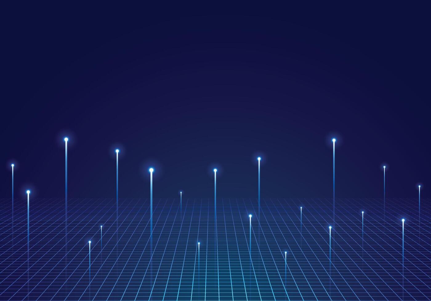Blue gradient technology network futuristic background vector