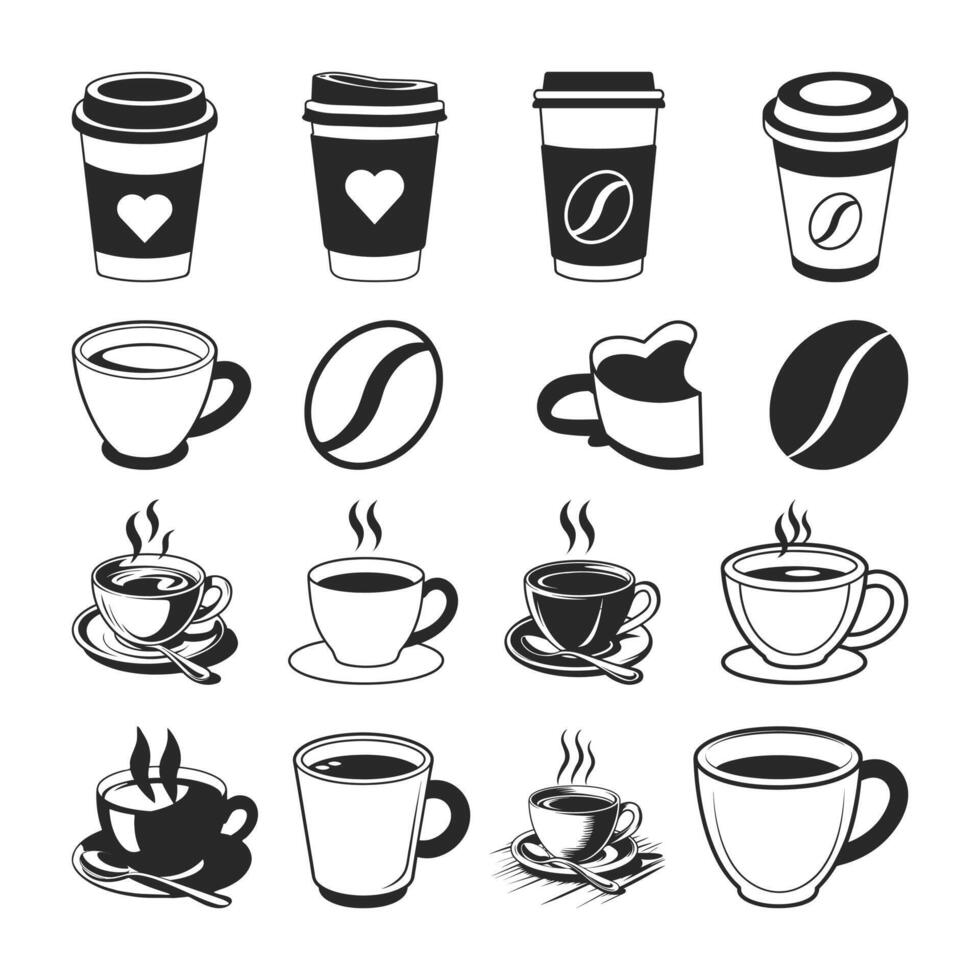 Hot coffee cup icon. Paper coffee cup icon isolated on white background. vector
