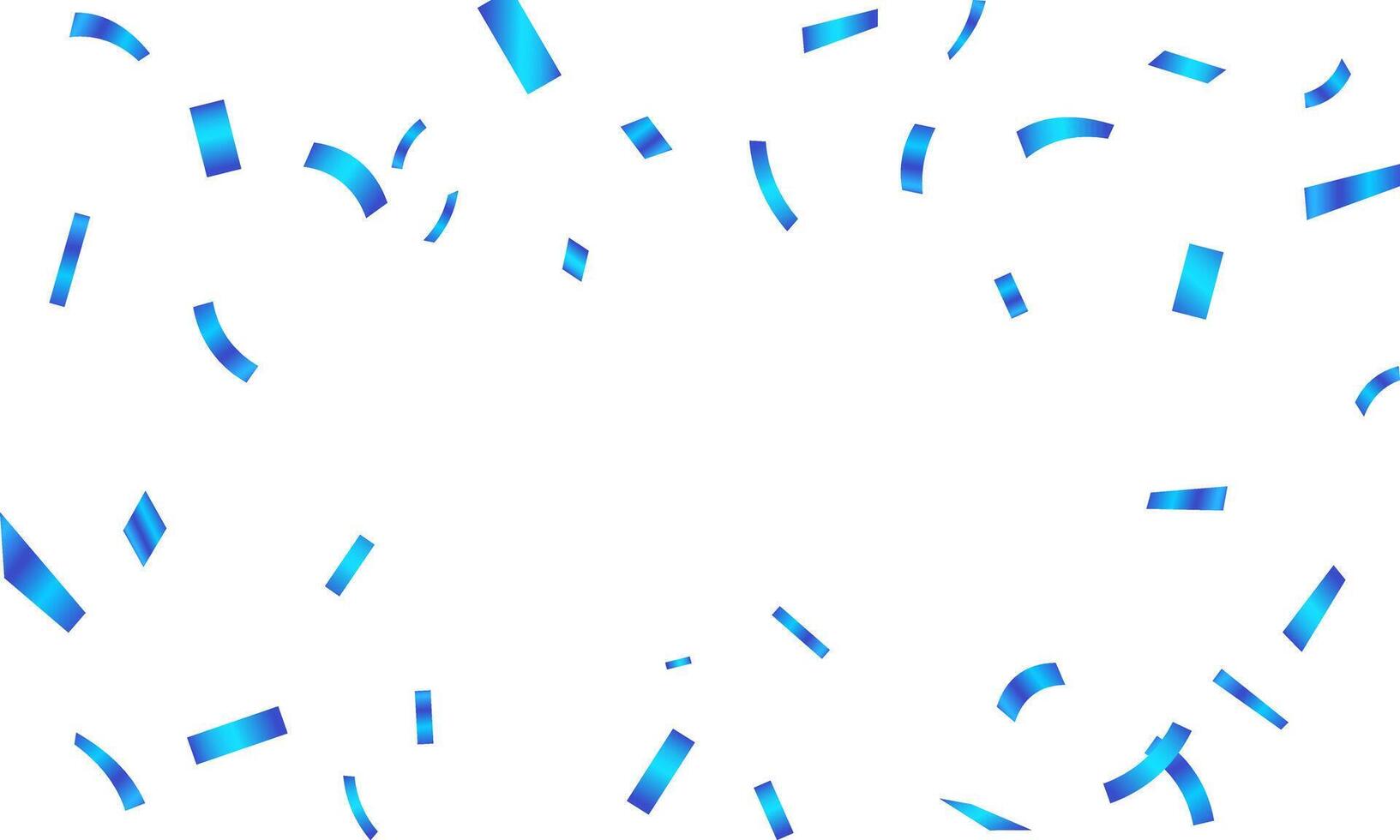 Abstract celebration party background design with confetti and blue ribbons, blue confetti isolated for Anniversary, Birthday party, Christmas, Carnival festivity, Holiday party banner, confetti vector