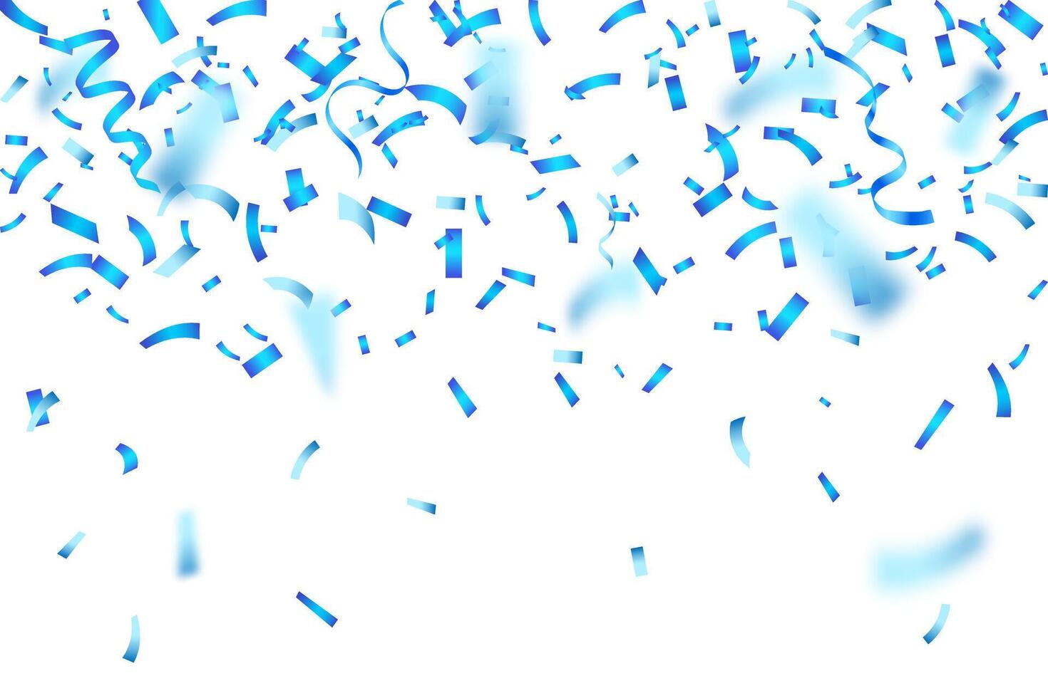Luxury confetti flying for celebration party banner, Falling shiny blue confetti isolated on transparent background. Birthday, Holiday, New Year, Carnival festivity, confetti, vector