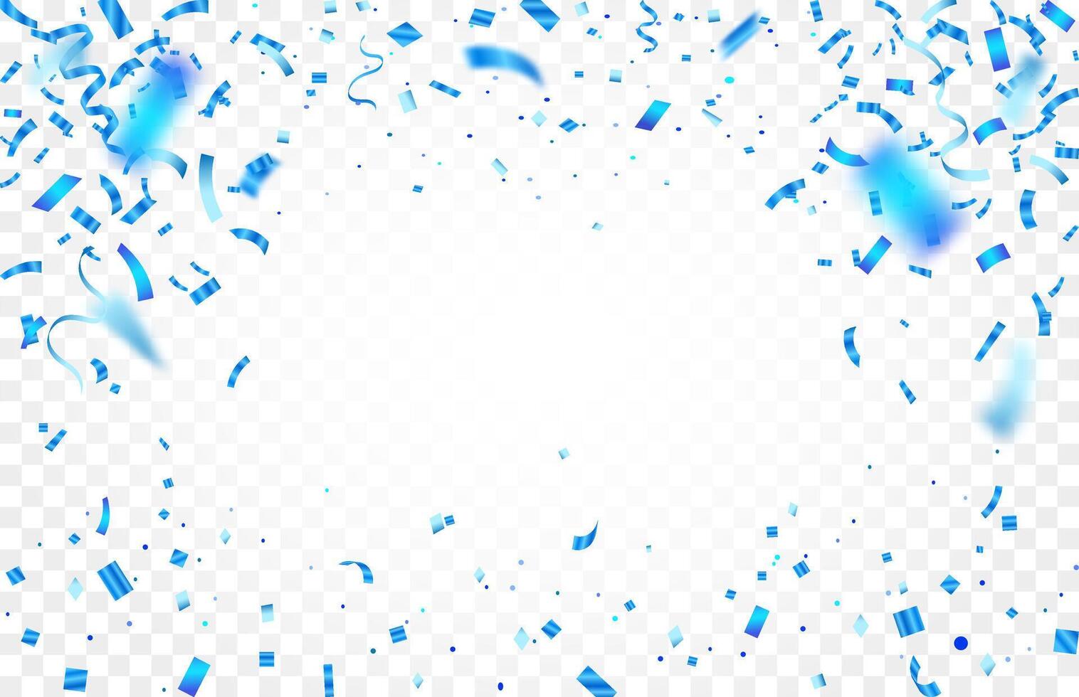 Luxury confetti flying for celebration party banner. Falling shiny blue confetti isolated on background. confetti illustration vector