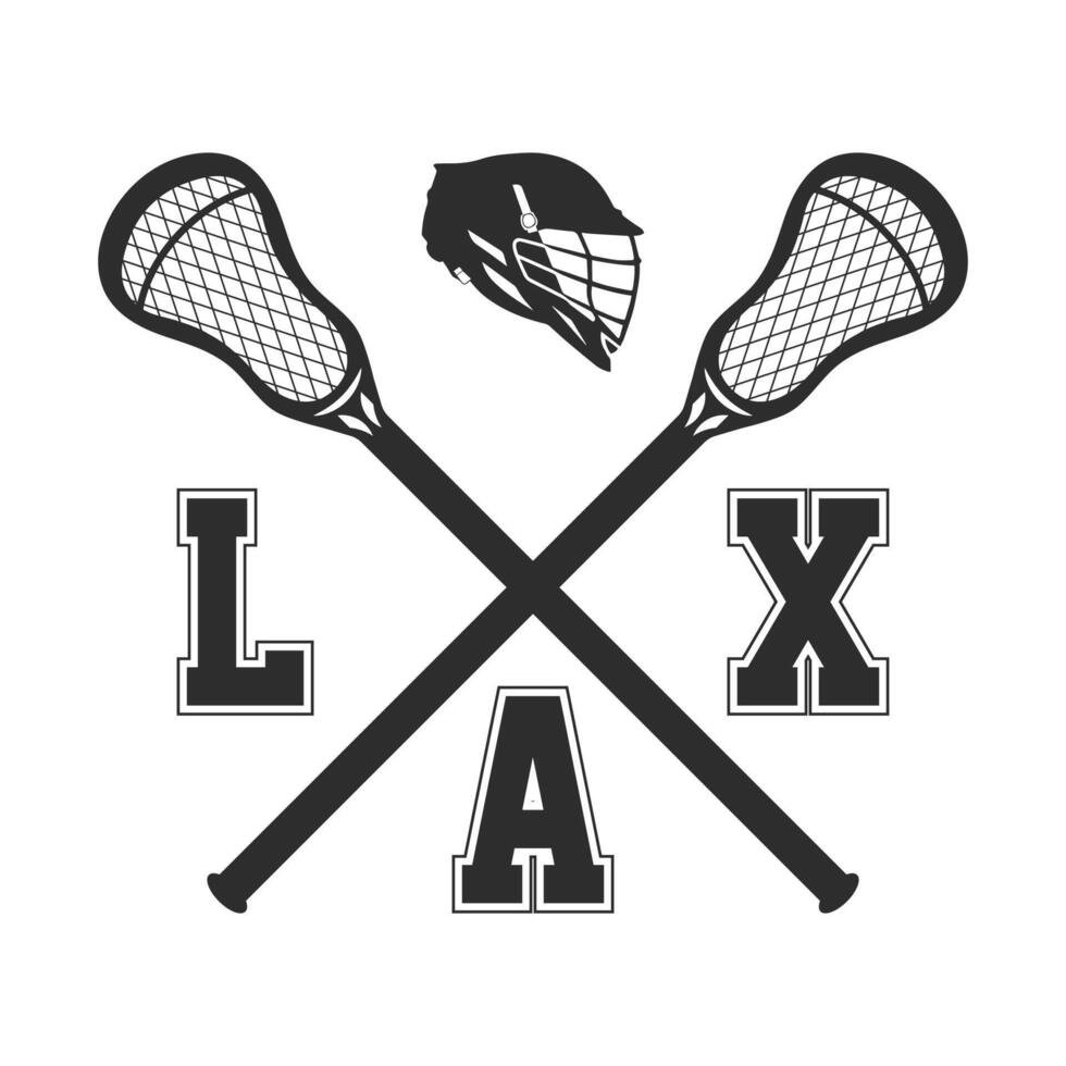 Lacrosse logo Silhouette, Lacrosse Stick Monogram Printable Vectors Illustration