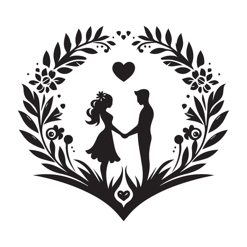 love design silhouette white background. vector