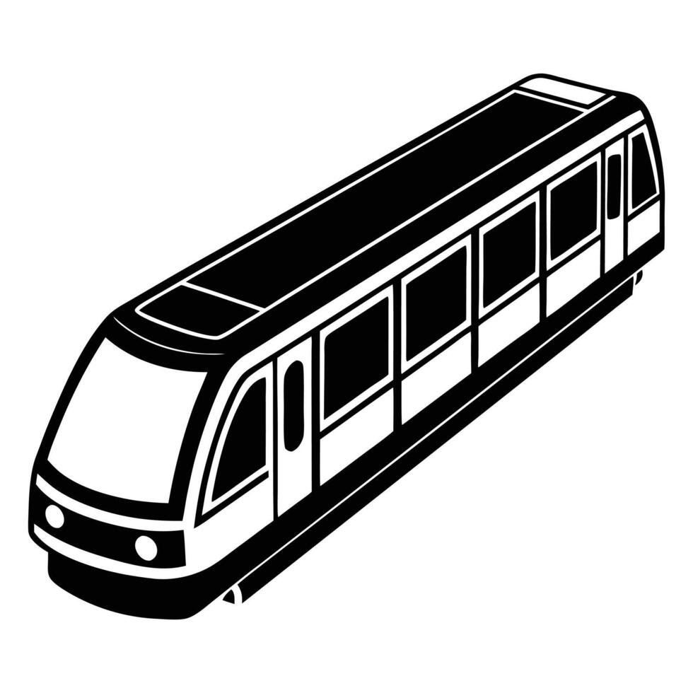 a black and white illustration of a train vector