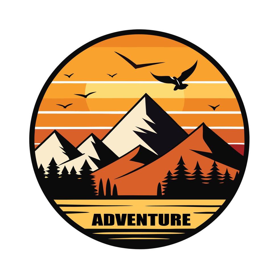 the logo for adventure vector