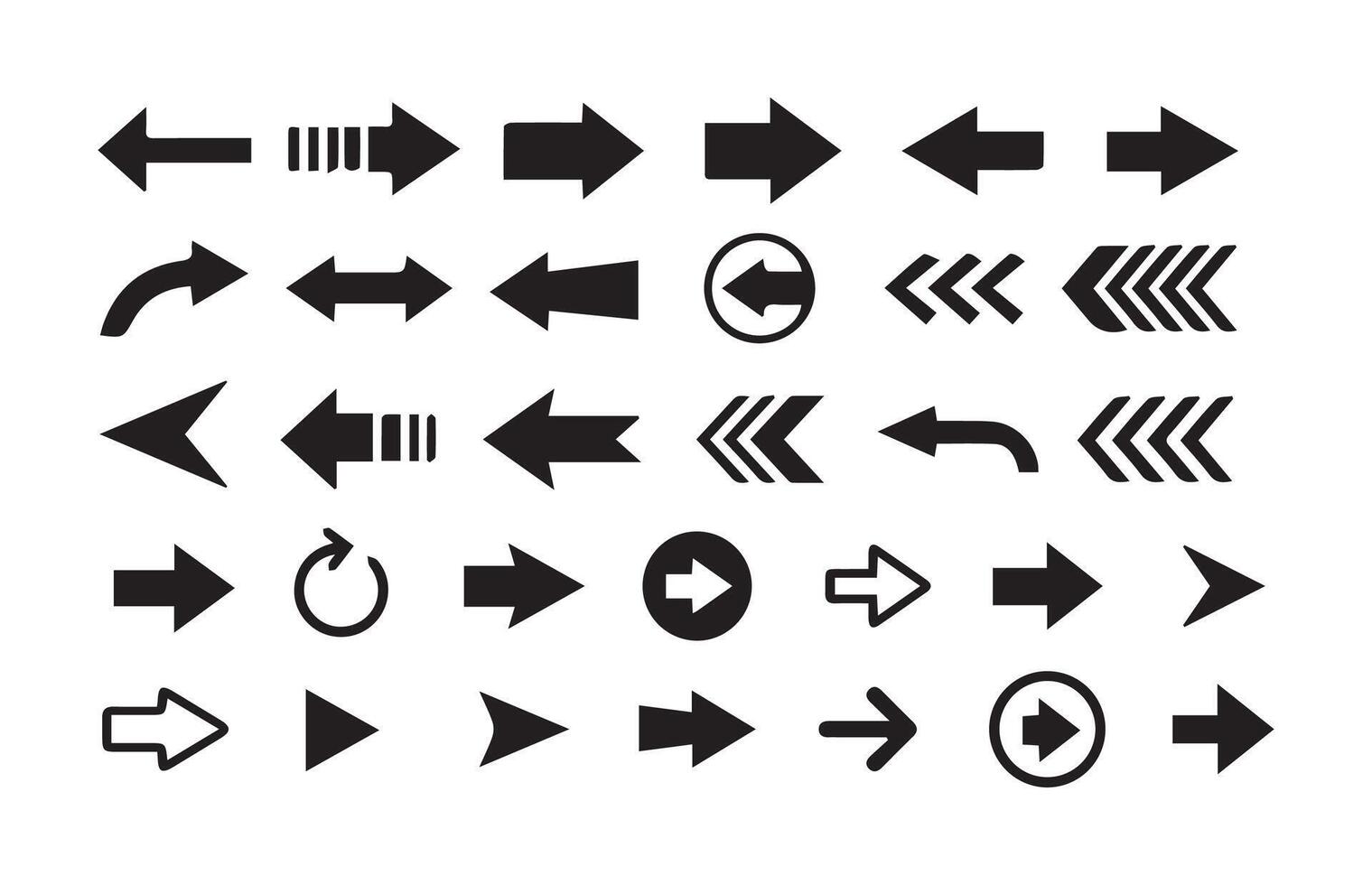 Arrow icon set. Arrow. Cursor. Illustration eps 10 vector