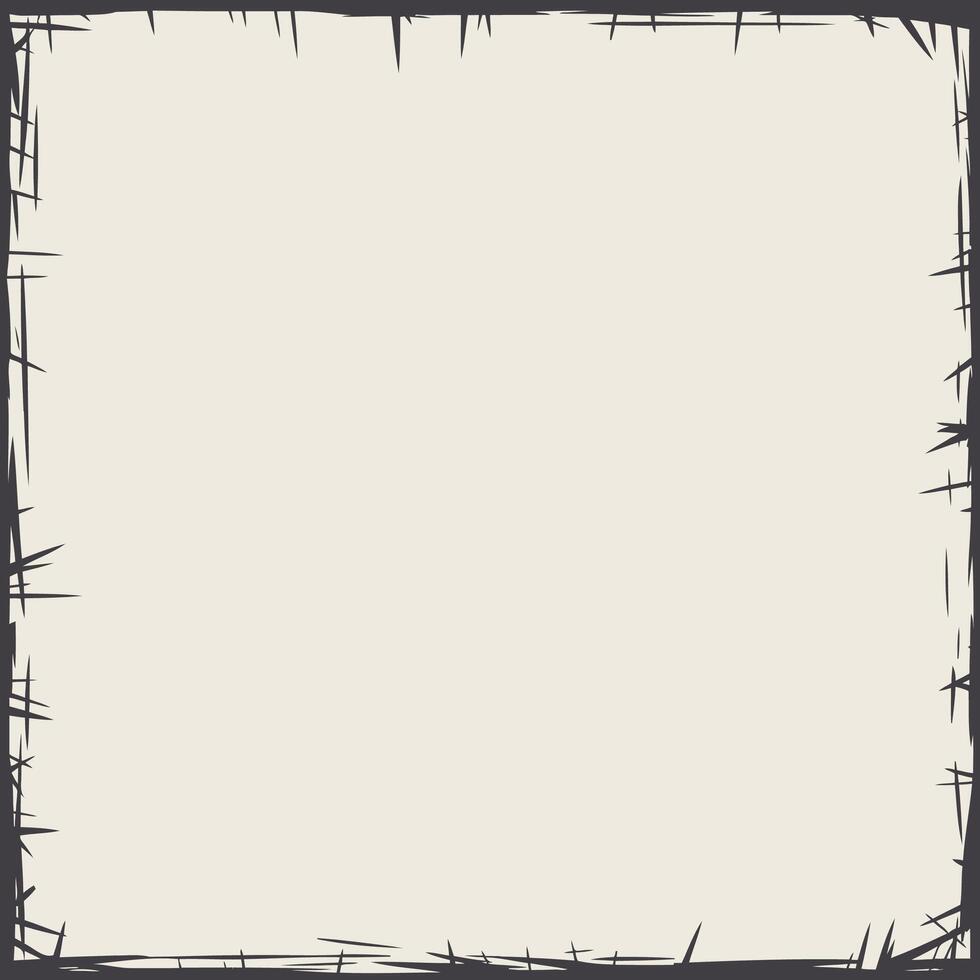 Hand-Drawn Grunge Frame - distressed, vintage, retro, border, frame vector