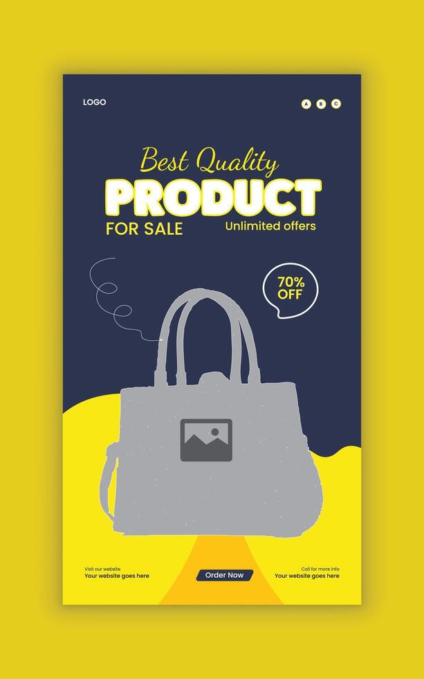 Black Friday bag promotion media social story post template or vertical web template vector