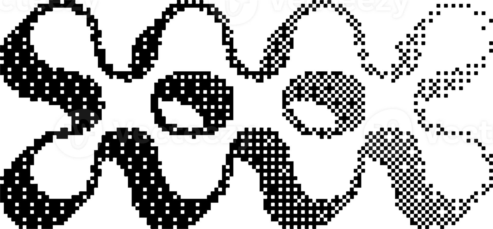 Bitmap pattern shape. Abstract halftone gradient element. Y2k graphic abstract icon. Dither noisy grunge texture. png