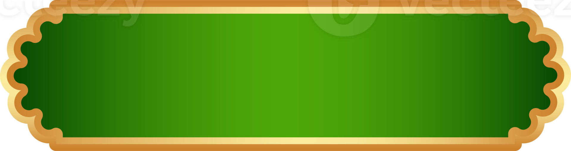Ramadan Islamic frame with golden border. Indian ribbon shape for oriental sale banner. Tag element with traditional Muslim ornament for vintage headline and text box png