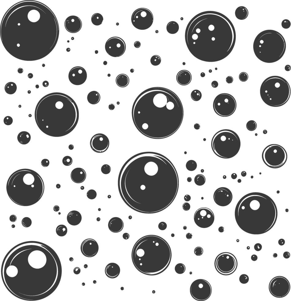 Black and white bubbles on a white background vector