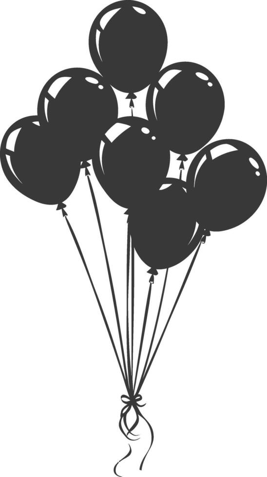 Black balloons with a white background vector