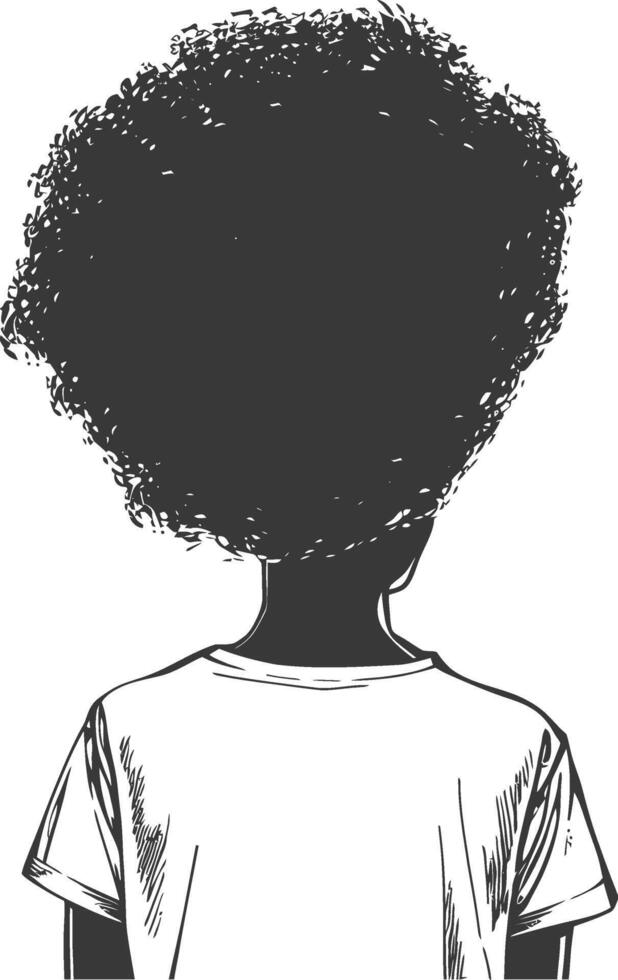 An illustration of a woman with an afro hair vector
