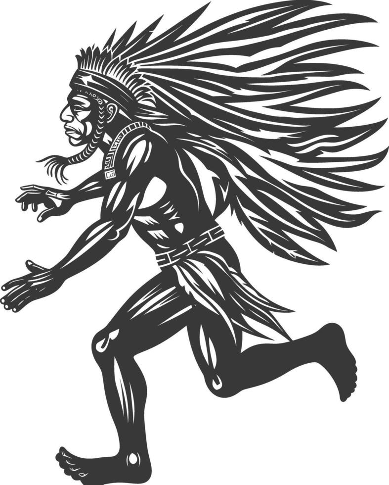 An illustration of an indian man running vector