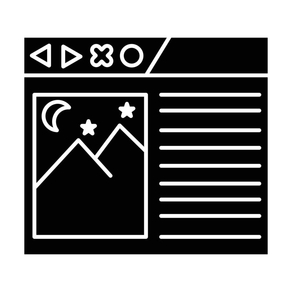 Website icon on white background vector