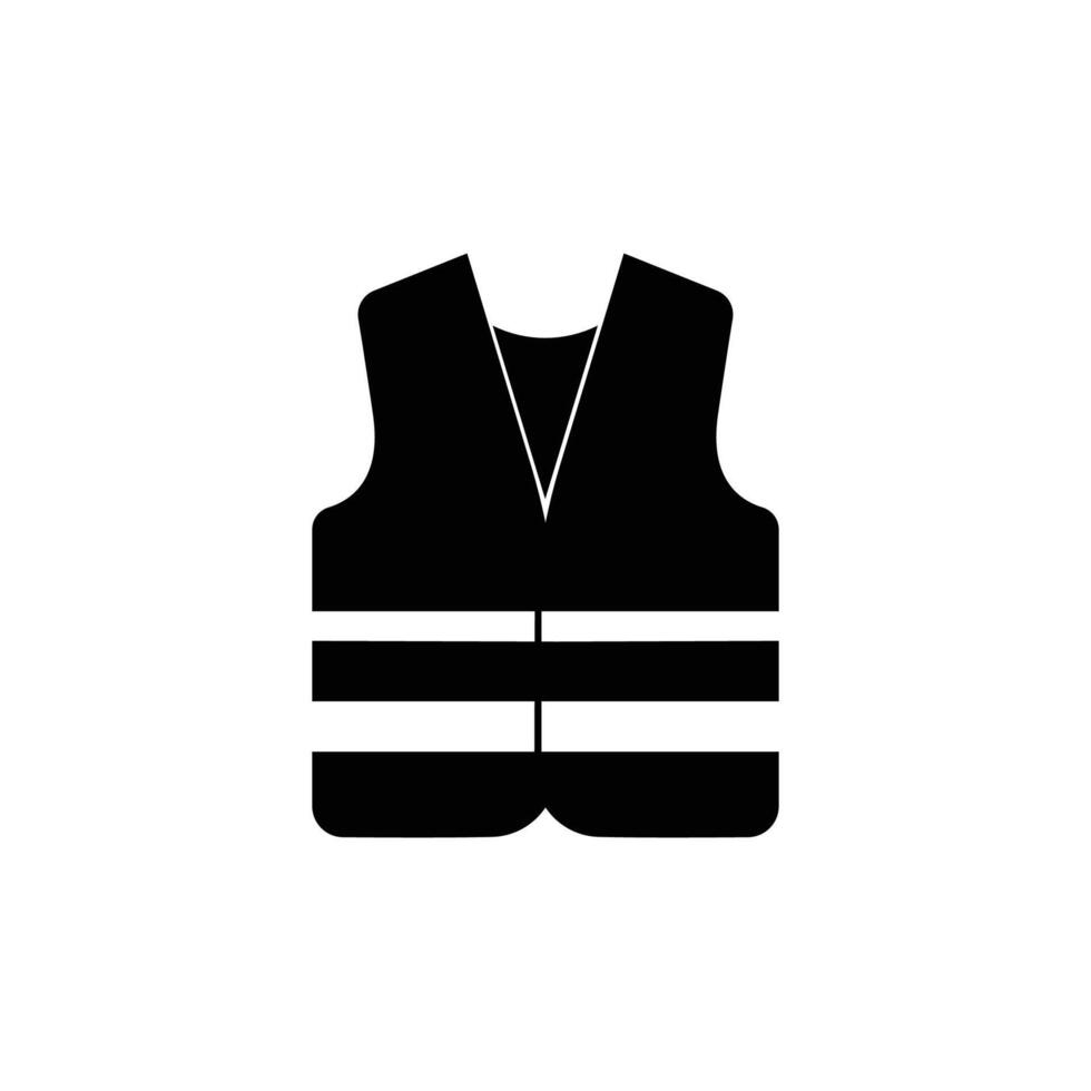 Safety Vest Life Jacket Icon Clipart Illustration vector