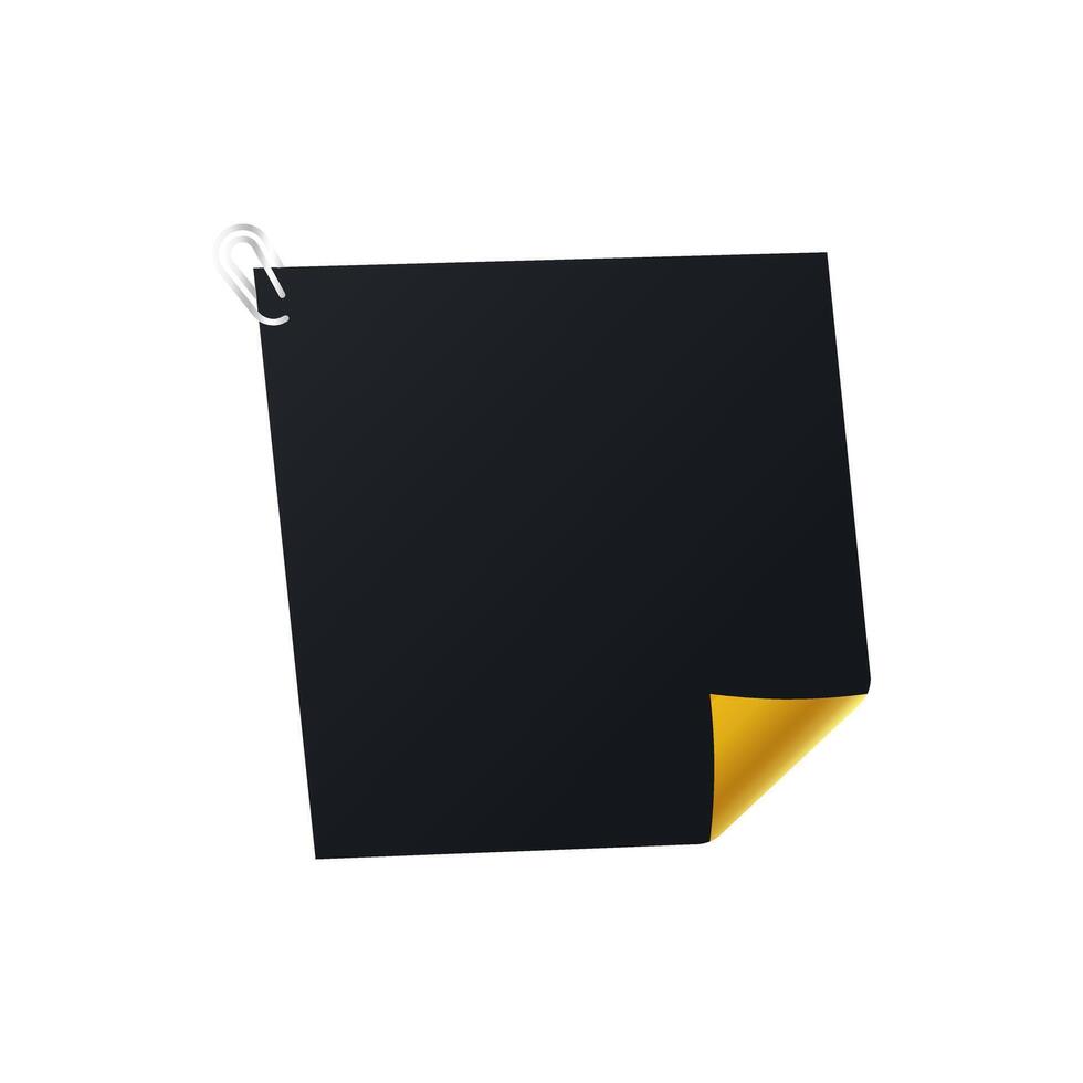 Empty note paper illustration. Blank sheet label design. vector