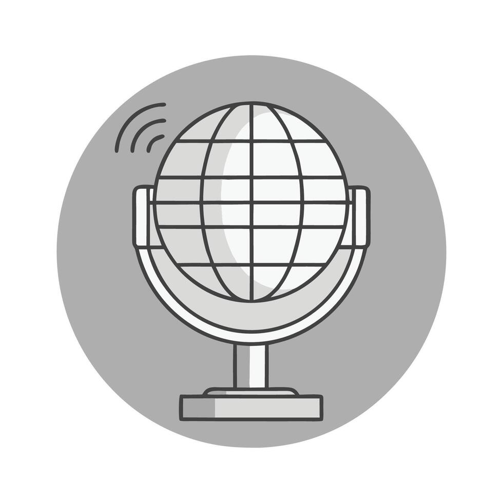 A globe with a picture of a globe on it icon illustration vector