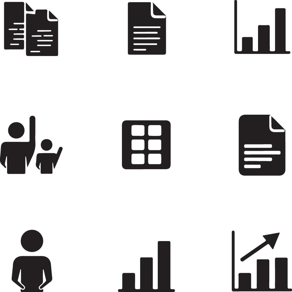 Business Growth Analysis Icons vector