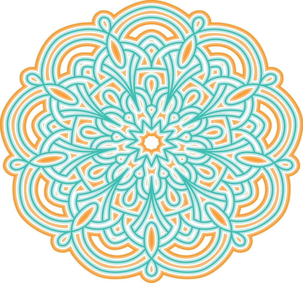 inspiration for mandala illustration designs with beautiful colors vector