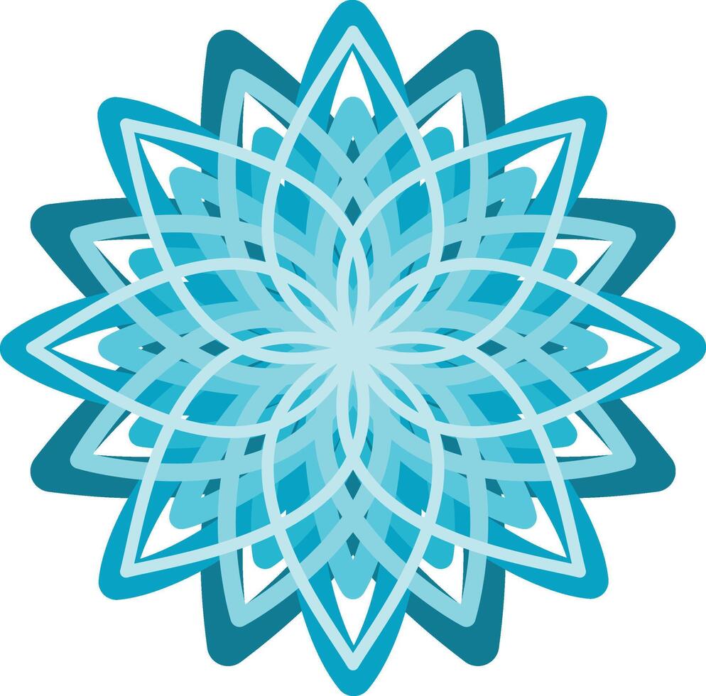 Beautiful color gradations in mandala illustrations vector