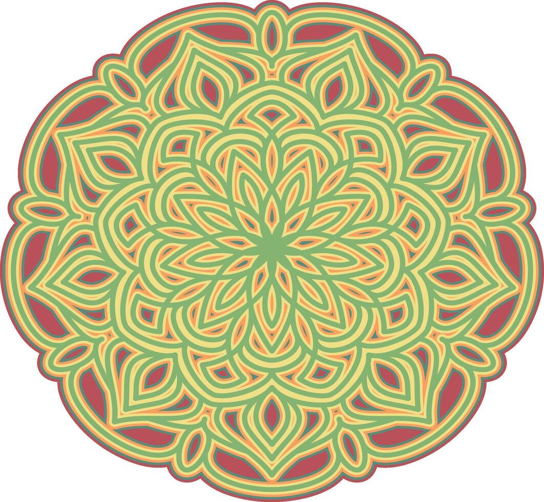 mandala illustration with beautiful color gradations vector