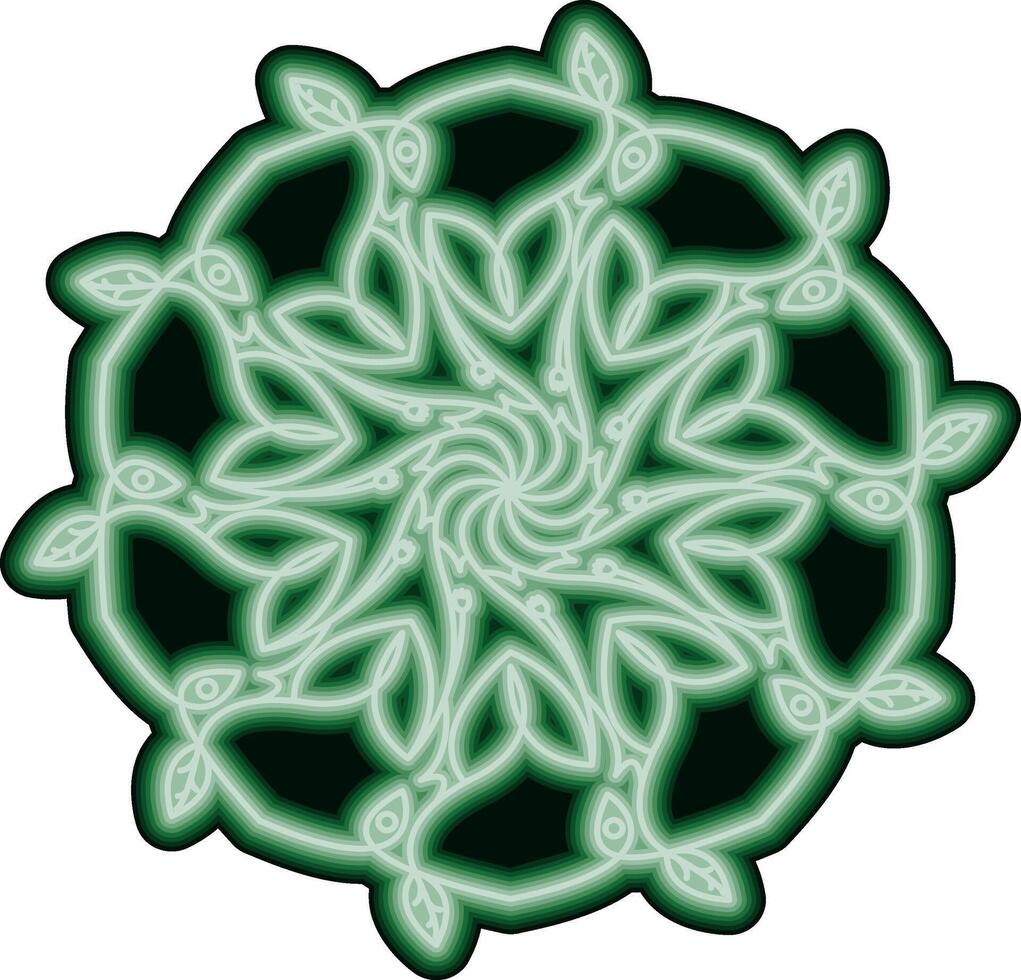 mandala pattern with natural art inside vector