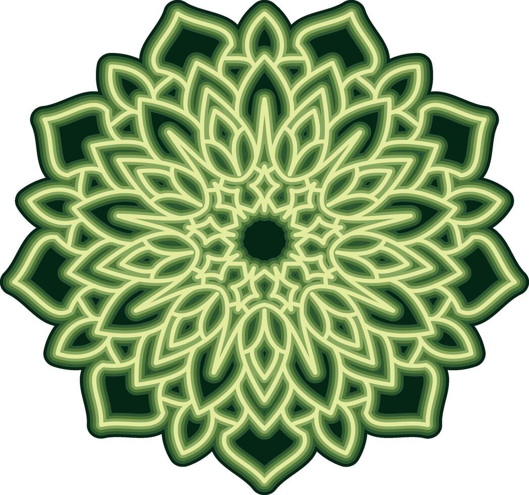 mandala illustration with beautiful color gradations vector