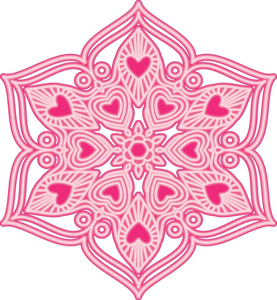 mandala pattern with natural art inside vector