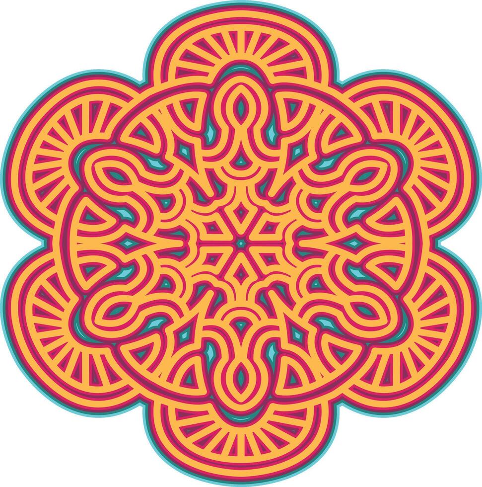 inspiration for mandala illustration designs with beautiful colors vector