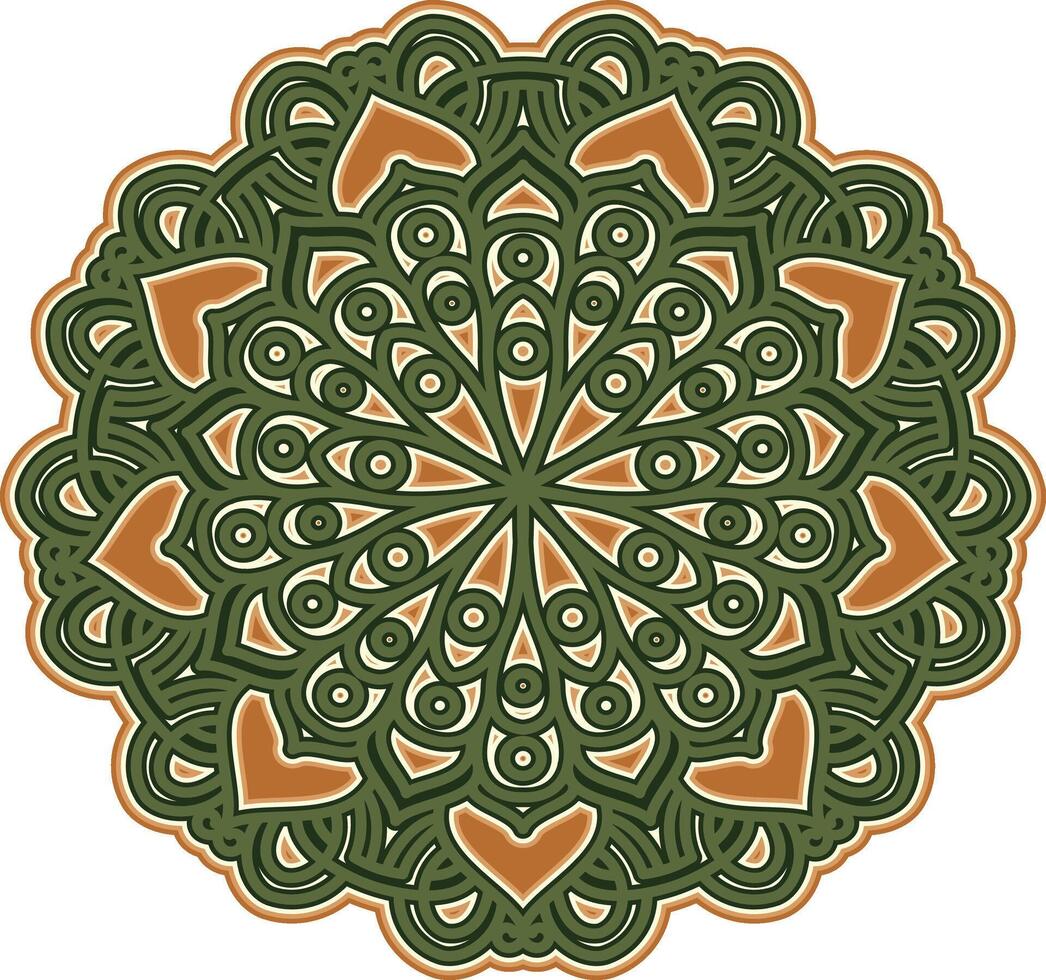 mandala illustration with beautiful color gradations vector