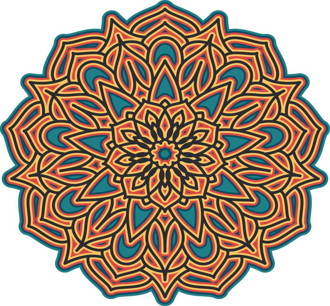 inspiration for mandala illustration designs with beautiful colors vector