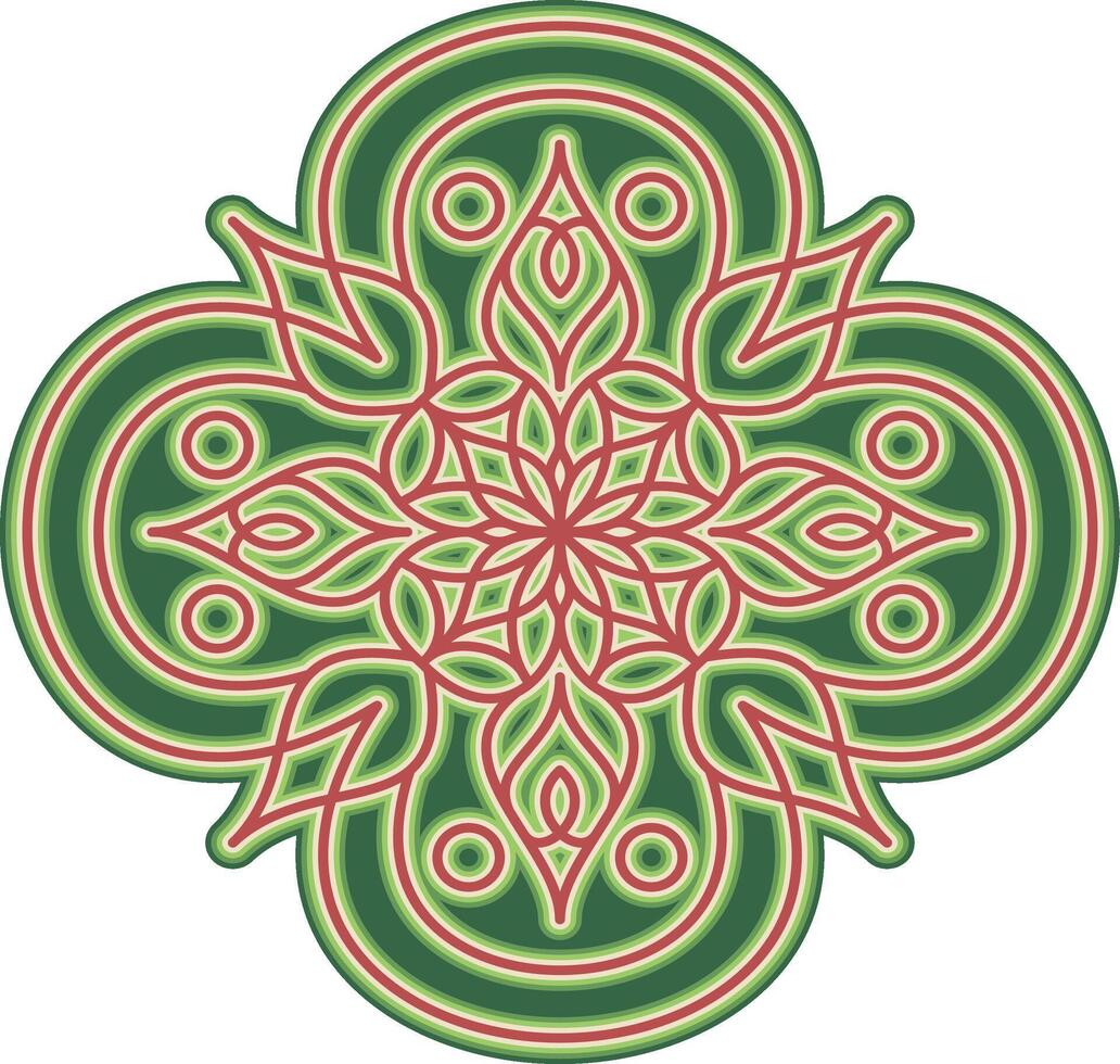 Beautiful color gradations in mandala illustrations vector