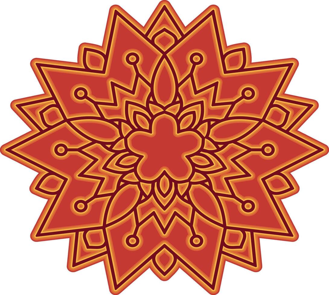 mandala illustration with beautiful color gradations vector