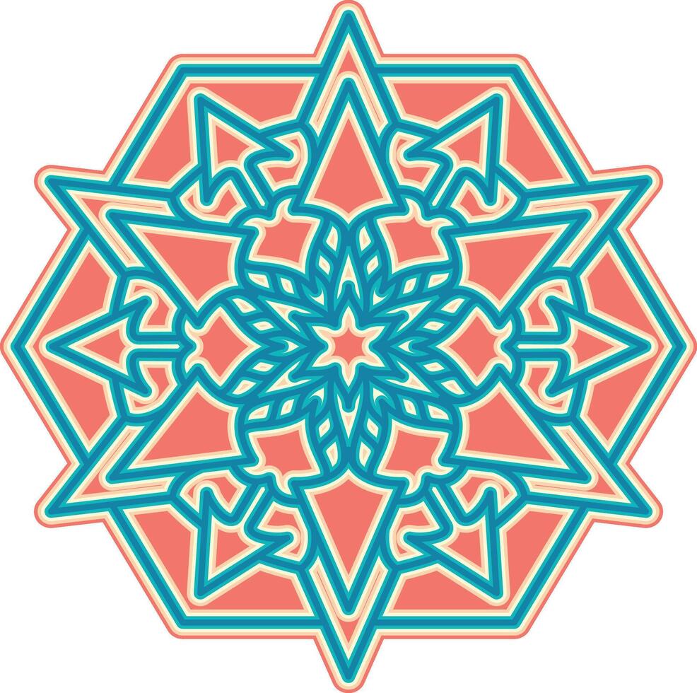 inspiration for mandala illustration designs with beautiful colors vector