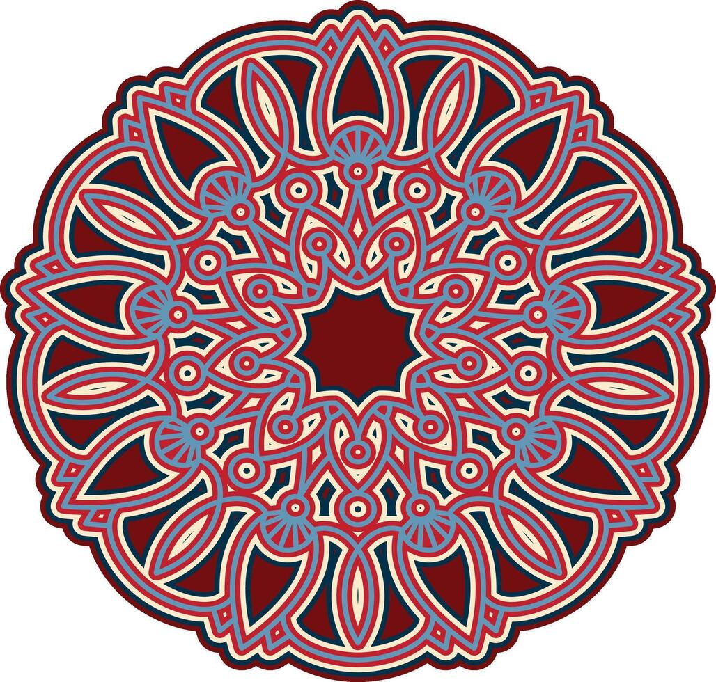mandala illustration with beautiful color gradations vector