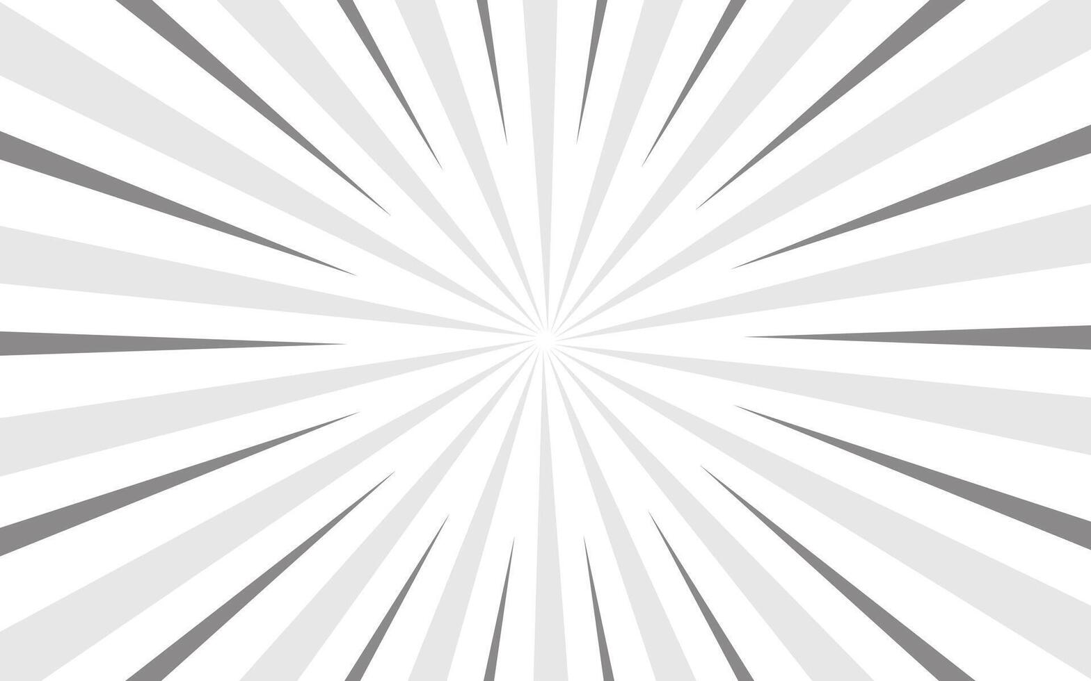 Dynamic Radial Lines On White Background. Comic Book Flash Blast vector