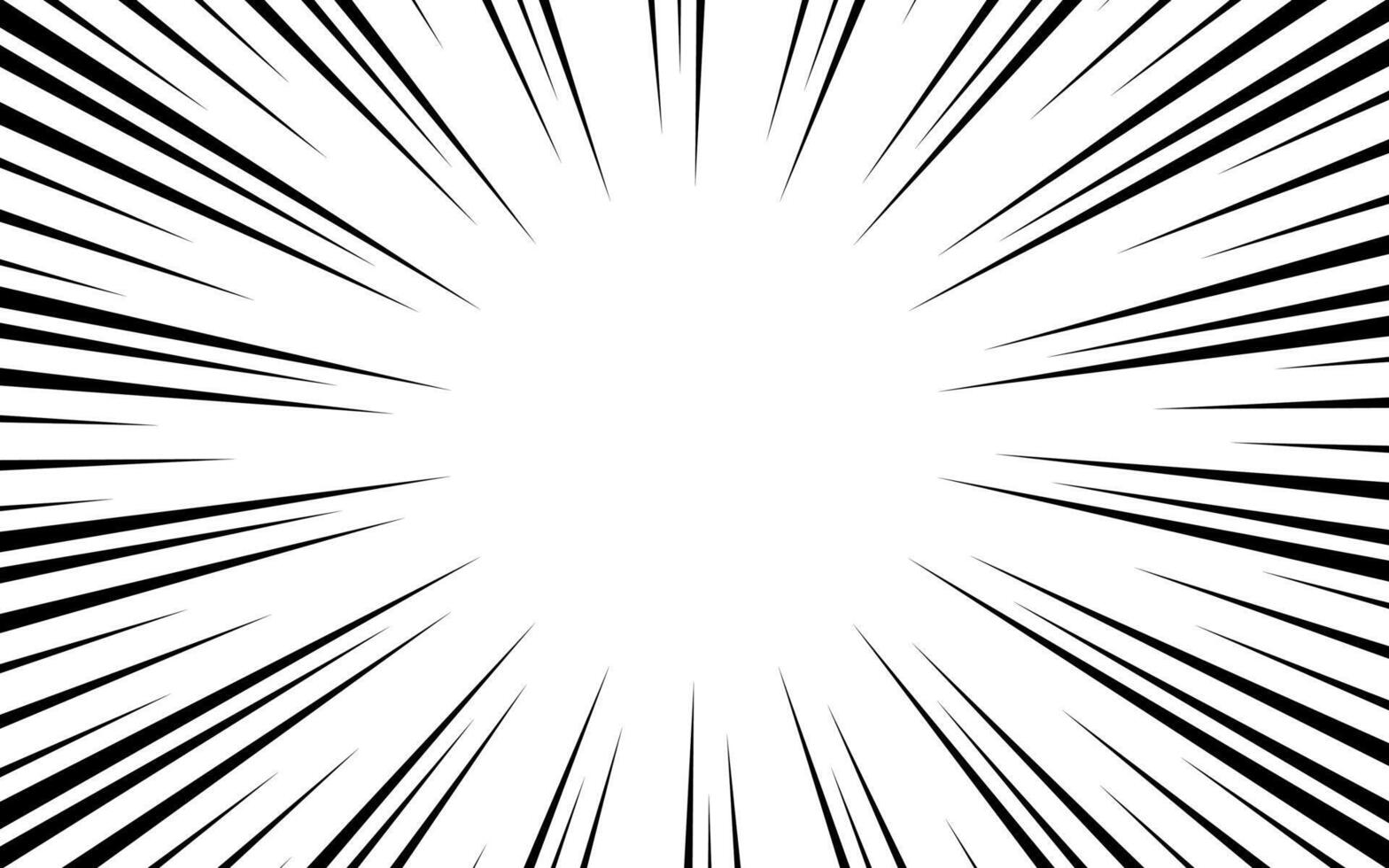 Comic abstract background with radial rays vector